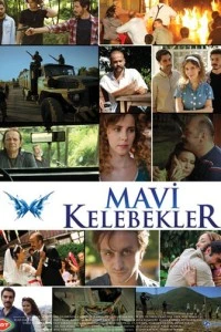 Голубые бабочки - постер